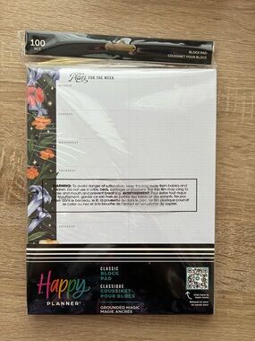 Grounded Magic Classic Block Notepad - 100 Sheets - Happy Planner ✨🌺✨🌻✨🪻